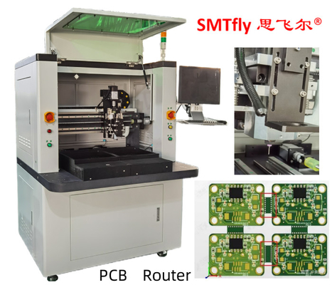 เครื่องตัดแผ่น PCB Router Offline เครื่องทําแผ่นวงจรตั้งตําแหน่ง 0.01 มม