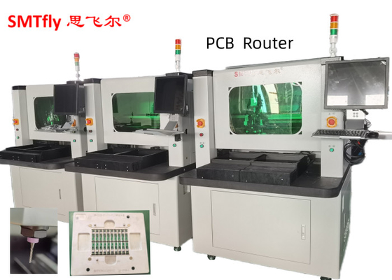 เครื่องผลิต PCB / PCB Depaneling Router Machine 0.01mm Precision