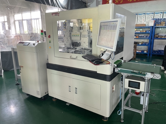 เครื่อง Inline PCB Router เครื่อง CNC Spindle พับแผ่นวงจรพิมพ์ ความหนา 0.5mm