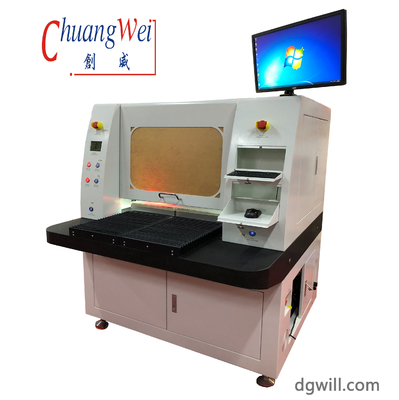 เครื่องตัดแผ่น PCB เลเซอร์ 15W โต๊ะคู่ สภาพแข็ง UV Lasers เครื่องออฟไลน์