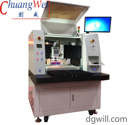 เครื่องตัดแผ่น PCB เลเซอร์ 15W โต๊ะคู่ สภาพแข็ง UV Lasers เครื่องออฟไลน์