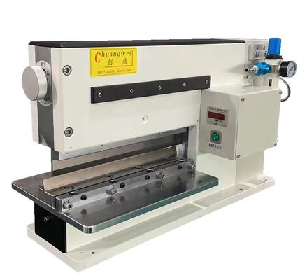 เครื่องตัด PCB V ที่ขับเคลื่อนด้วยปนูเมทิก สําหรับการแยกแผ่นจนถึง 2.5 มม ความหนาการตัดความยาว 330 มม