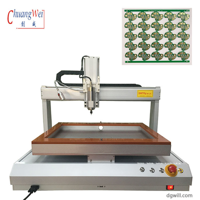 เครื่องเครื่อง PCB Single Bench Desktop Router เครื่องที่มีความเร็วในการตั้งตําแหน่ง 500mm/s และความแข็งแรงสูง