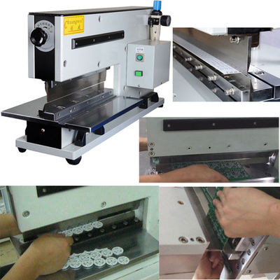 เครื่องแยก PCB แบบนิวเมติกความเร็วสูงใบมีดเชิงเส้นคมสองใบ
