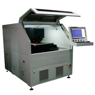 ความแม่นยำ 15W 20μM UV Laser V ตัด เครื่องตัดตะกั่ว Pcb สำหรับบอร์ด PCB FR4